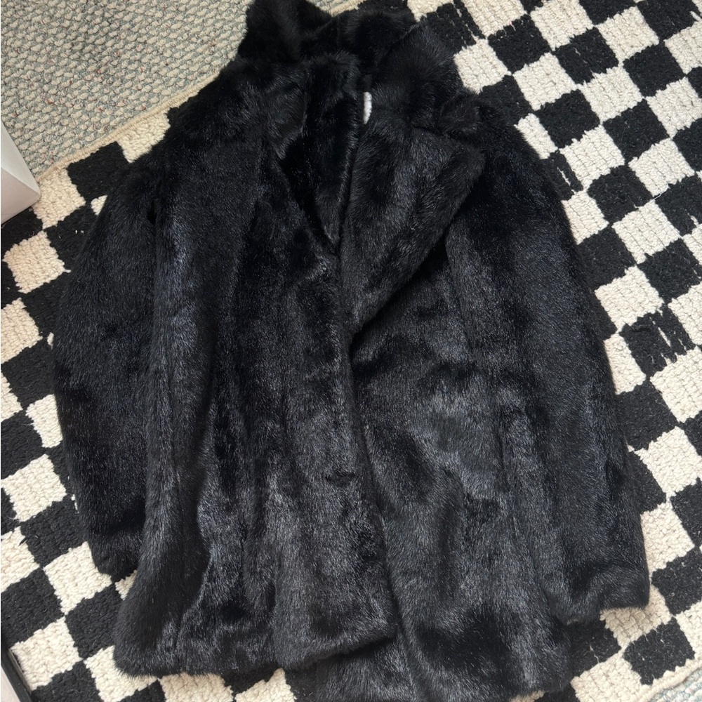 Black fur coat vintage